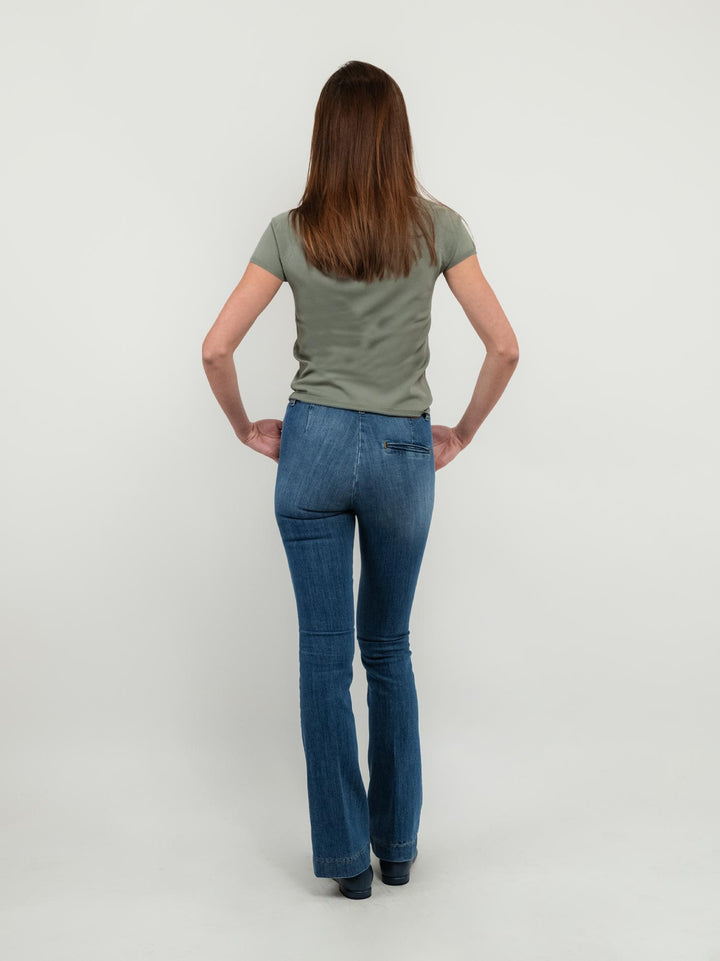 JEANS A ZAMPA LAVAGGIO MEDIO