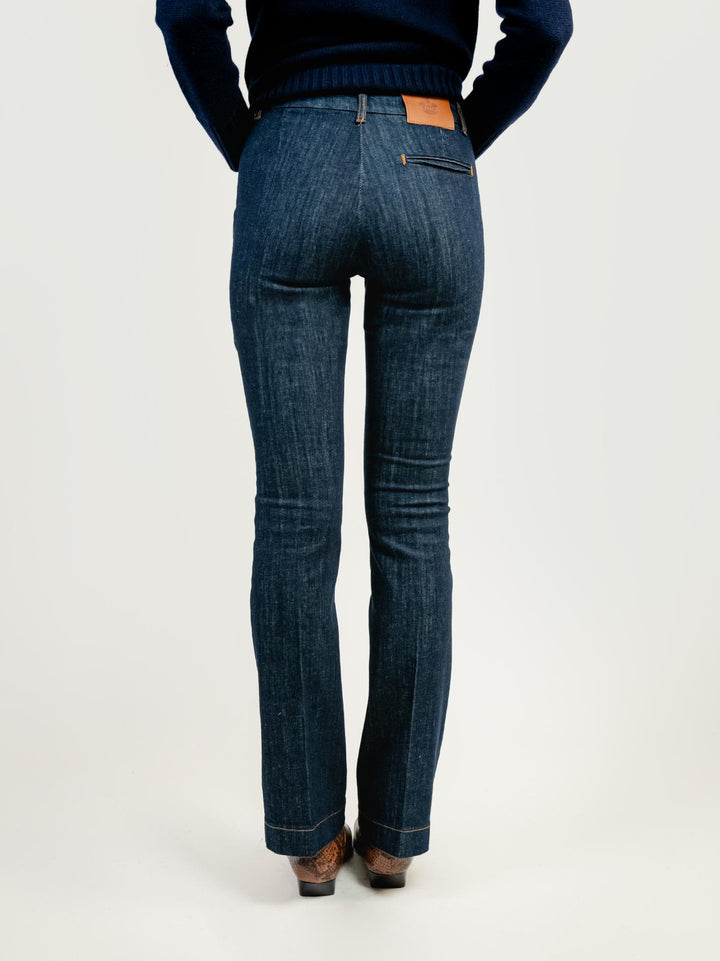 JEANS A ZAMPA LAVAGGIO SCURO