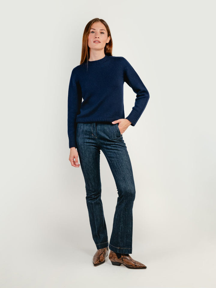 JEANS A ZAMPA LAVAGGIO SCURO