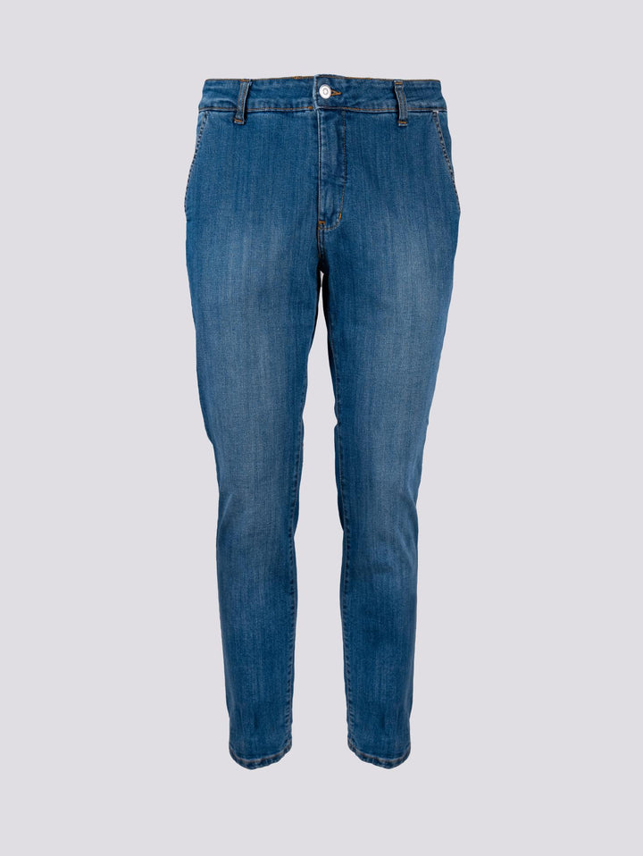Jeans scuro Andrea Morando con tasca a filo