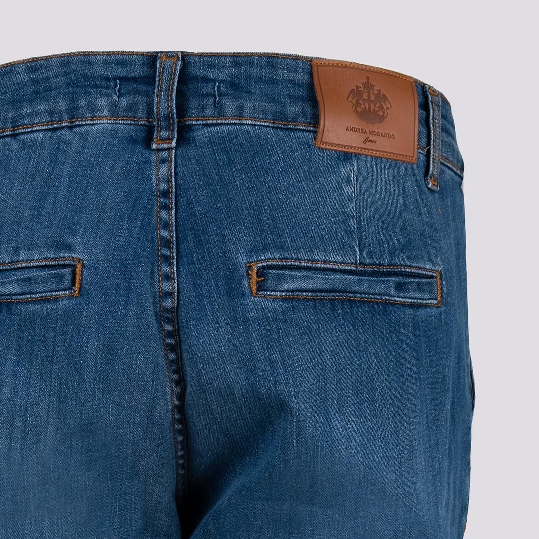 Jeans scuro Andrea Morando con tasca a filo