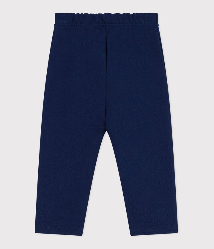 Joggers in cotone tinta unita neonato