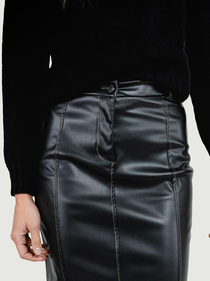 LONGUETTE IN ECOPELLE NERA