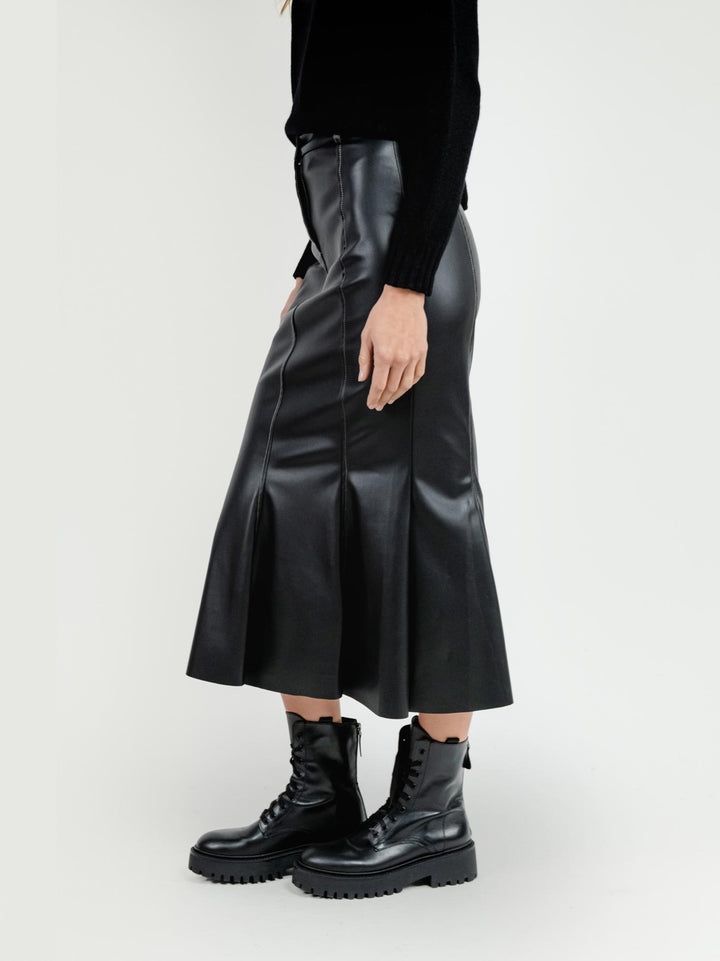 LONGUETTE IN ECOPELLE NERA