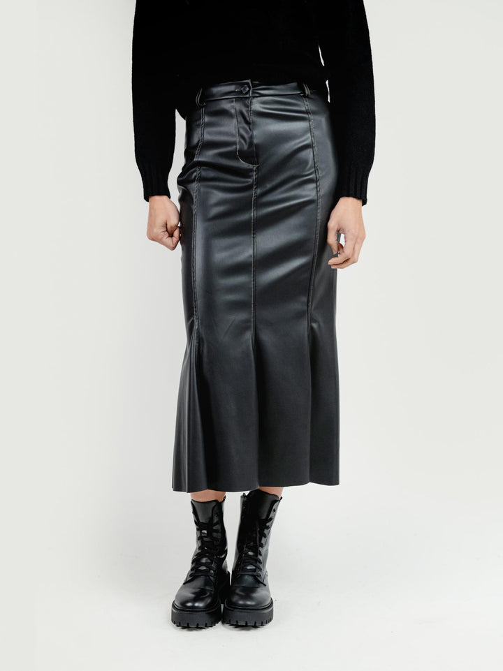 LONGUETTE IN ECOPELLE NERA