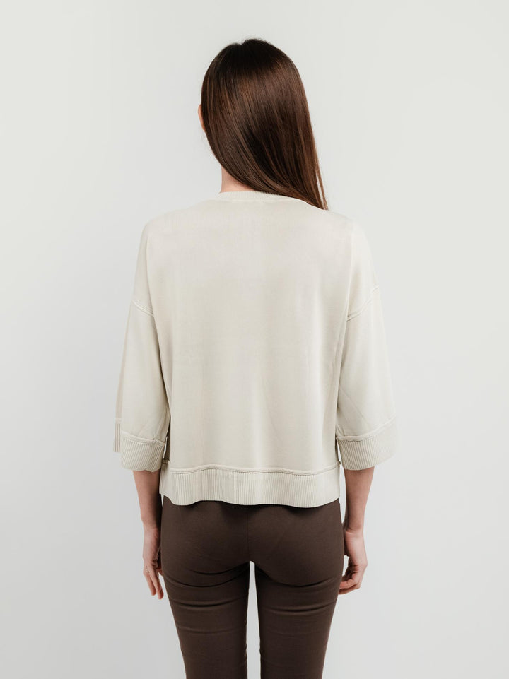MAGLIA BEIGE CON MANICA A 3/4