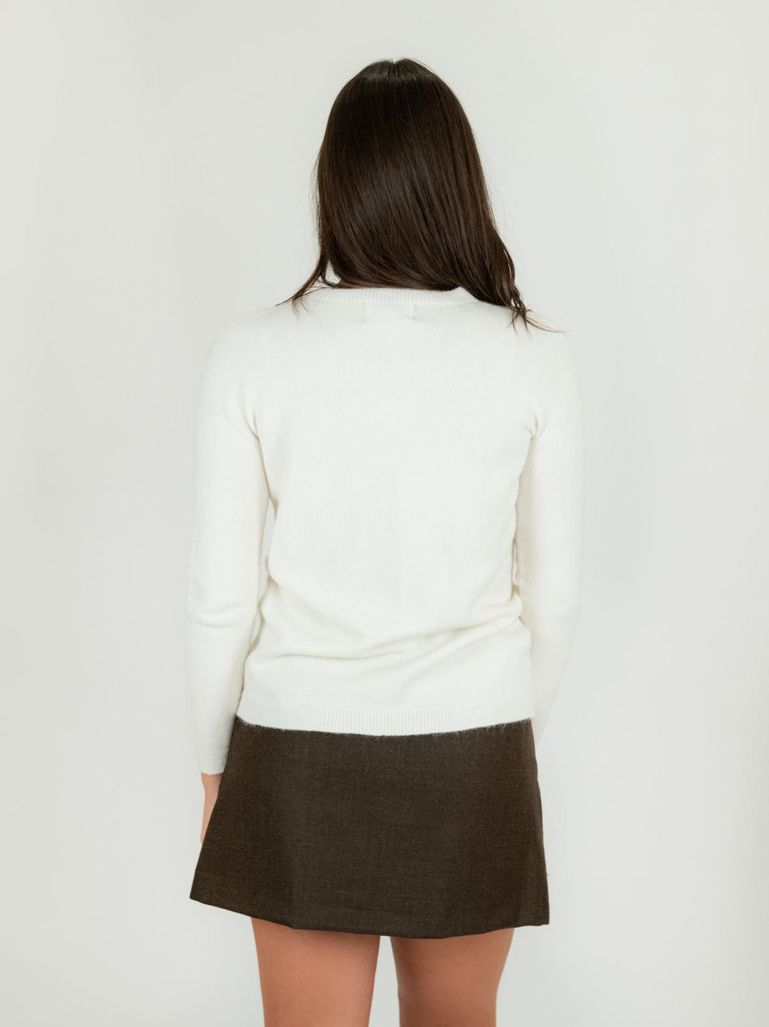 MAGLIA CON INTRECCIO PANNA