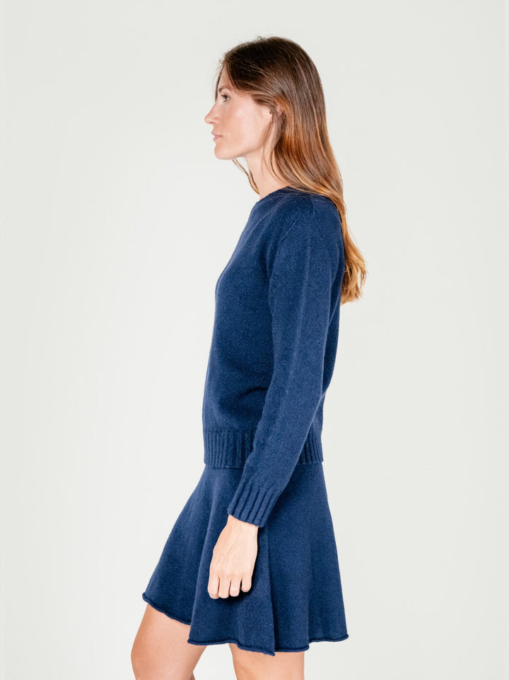 MAGLIA GIROCOLLO BLU