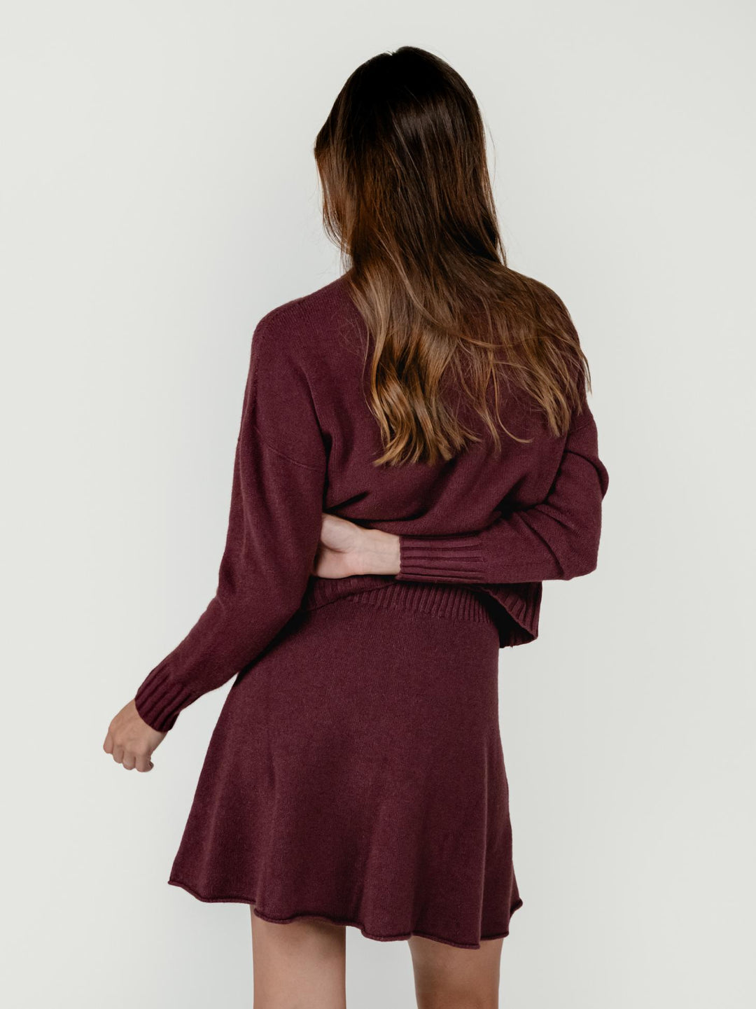 MAGLIA GIROCOLLO CORTA BORDEAUX