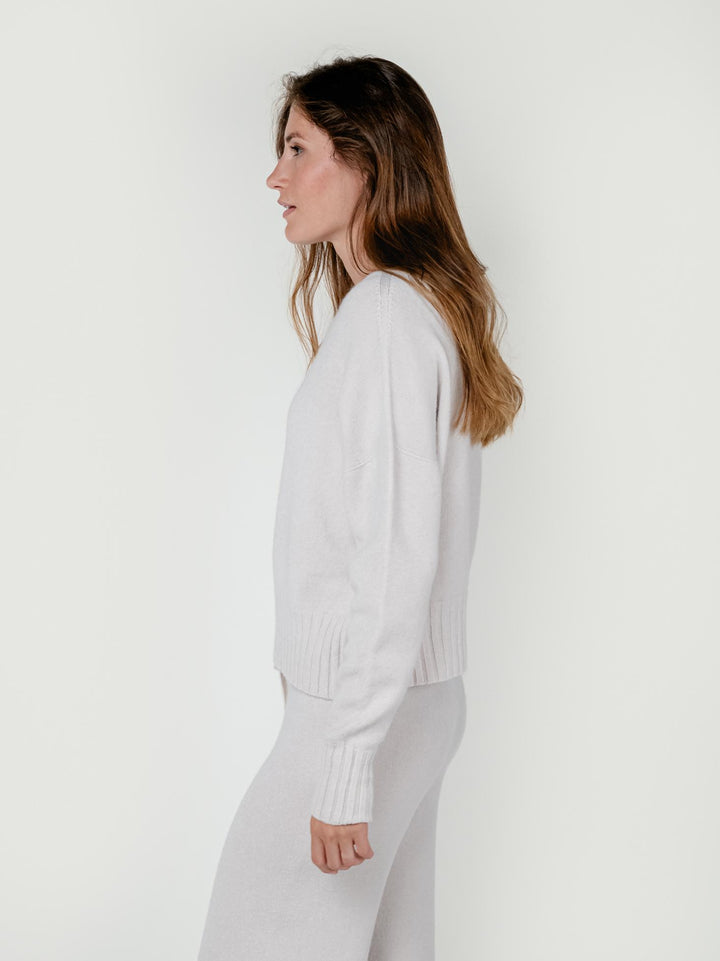 MAGLIA GIROCOLLO CORTA PANNA