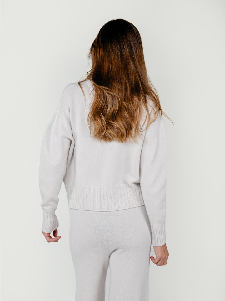 MAGLIA GIROCOLLO CORTA PANNA