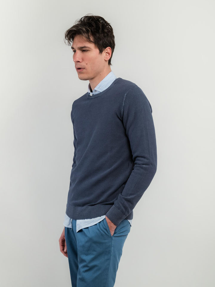 MAGLIA IN COTONE GRANA DI RISO BLUETTE