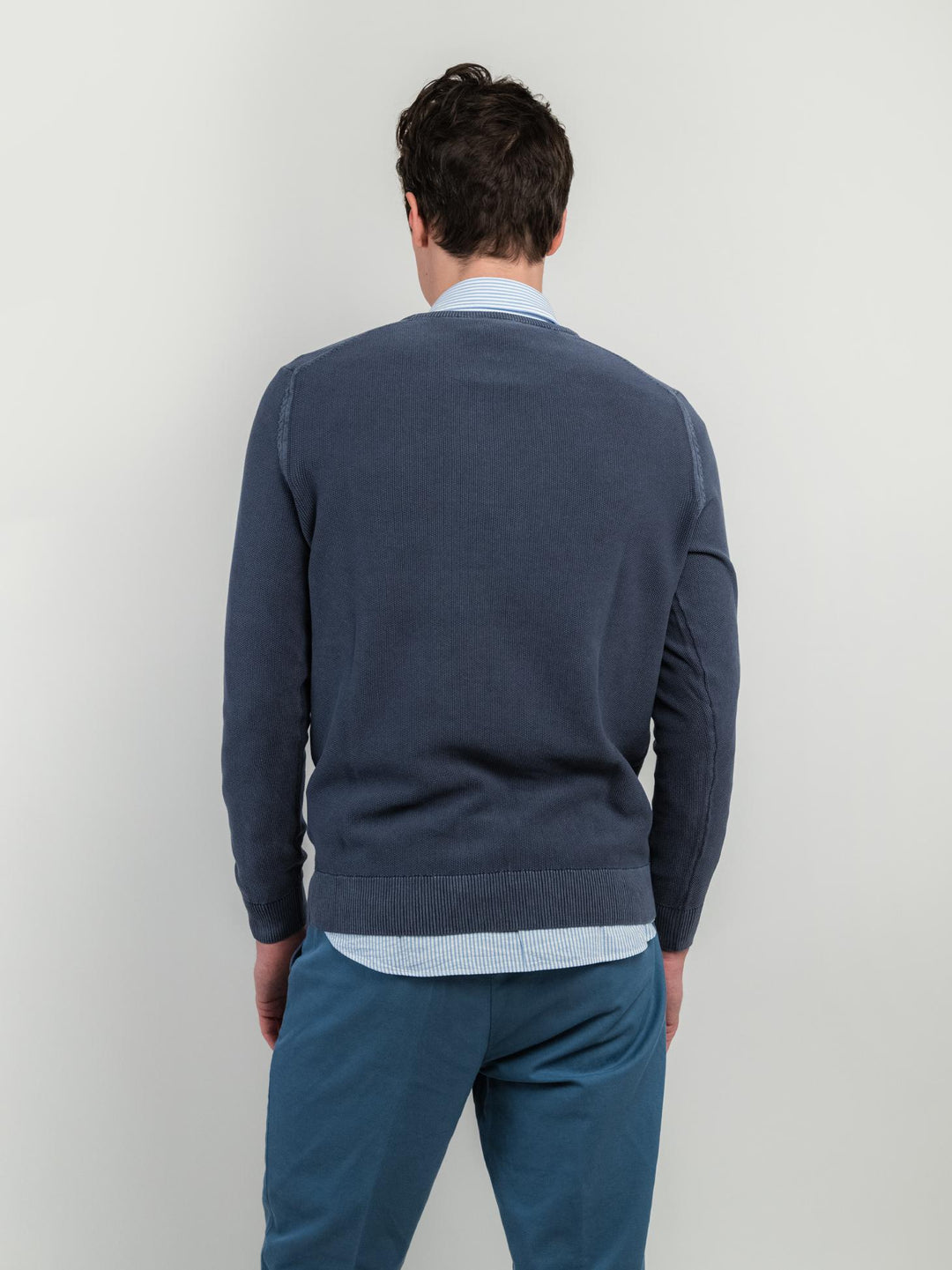 MAGLIA IN COTONE GRANA DI RISO BLUETTE