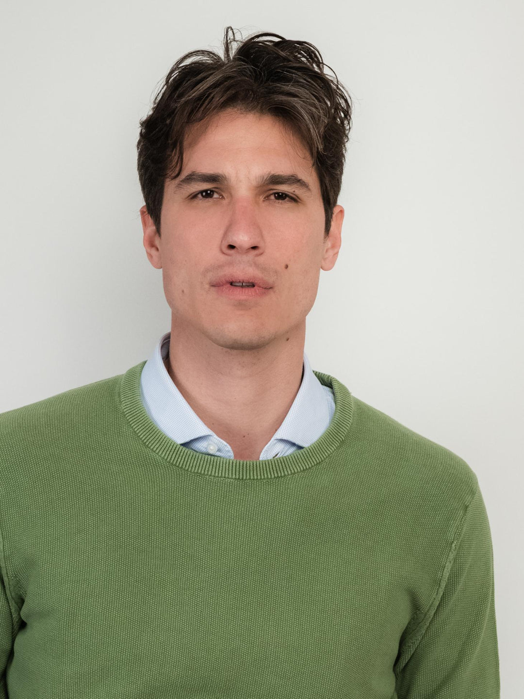 MAGLIA IN COTONE GRANA DI RISO VERDE