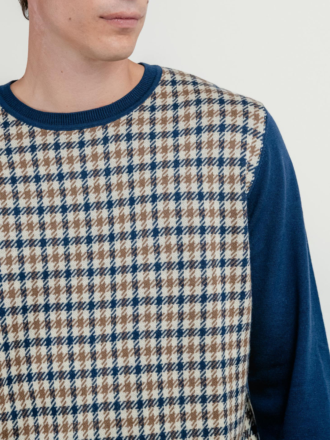 MAGLIA IN LANA CON FANTASIA CLUB CHECK