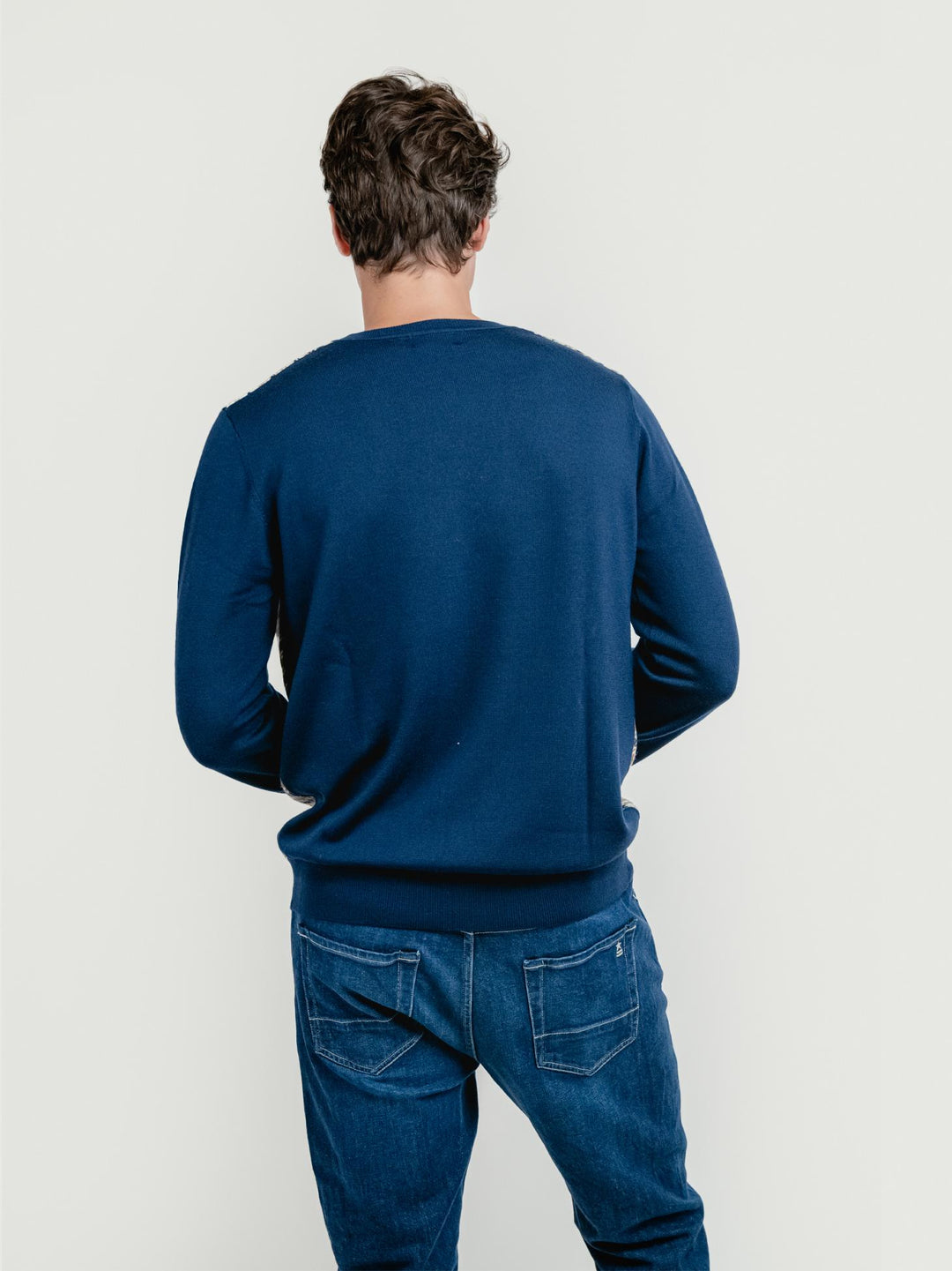 MAGLIA IN LANA CON FANTASIA CLUB CHECK