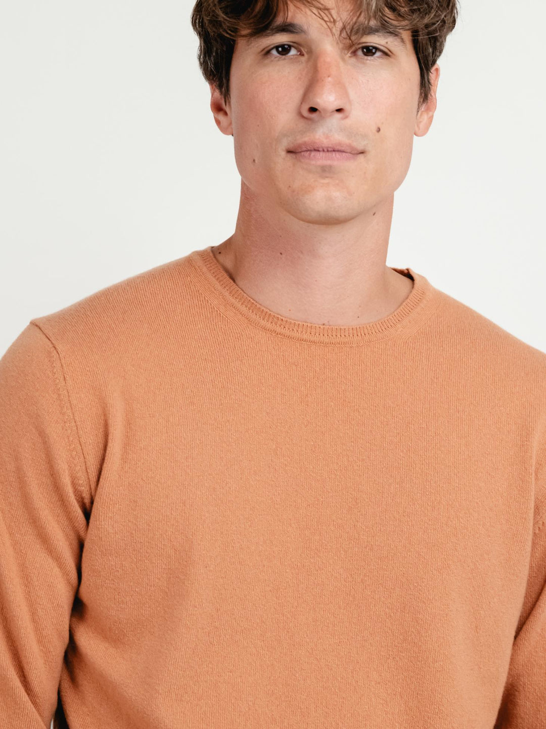 MAGLIA IN LANA MERINO E CASHMERE CANNELLA