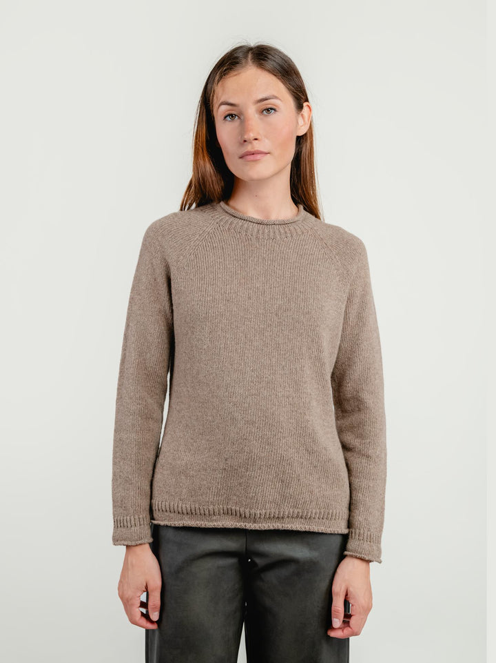 MAGLIA IN LANA MERINO SUPERFINE TORTORA