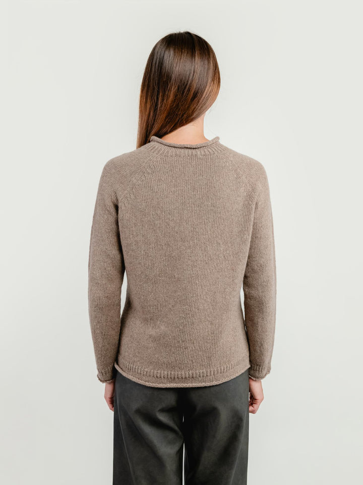 MAGLIA IN LANA MERINO SUPERFINE TORTORA