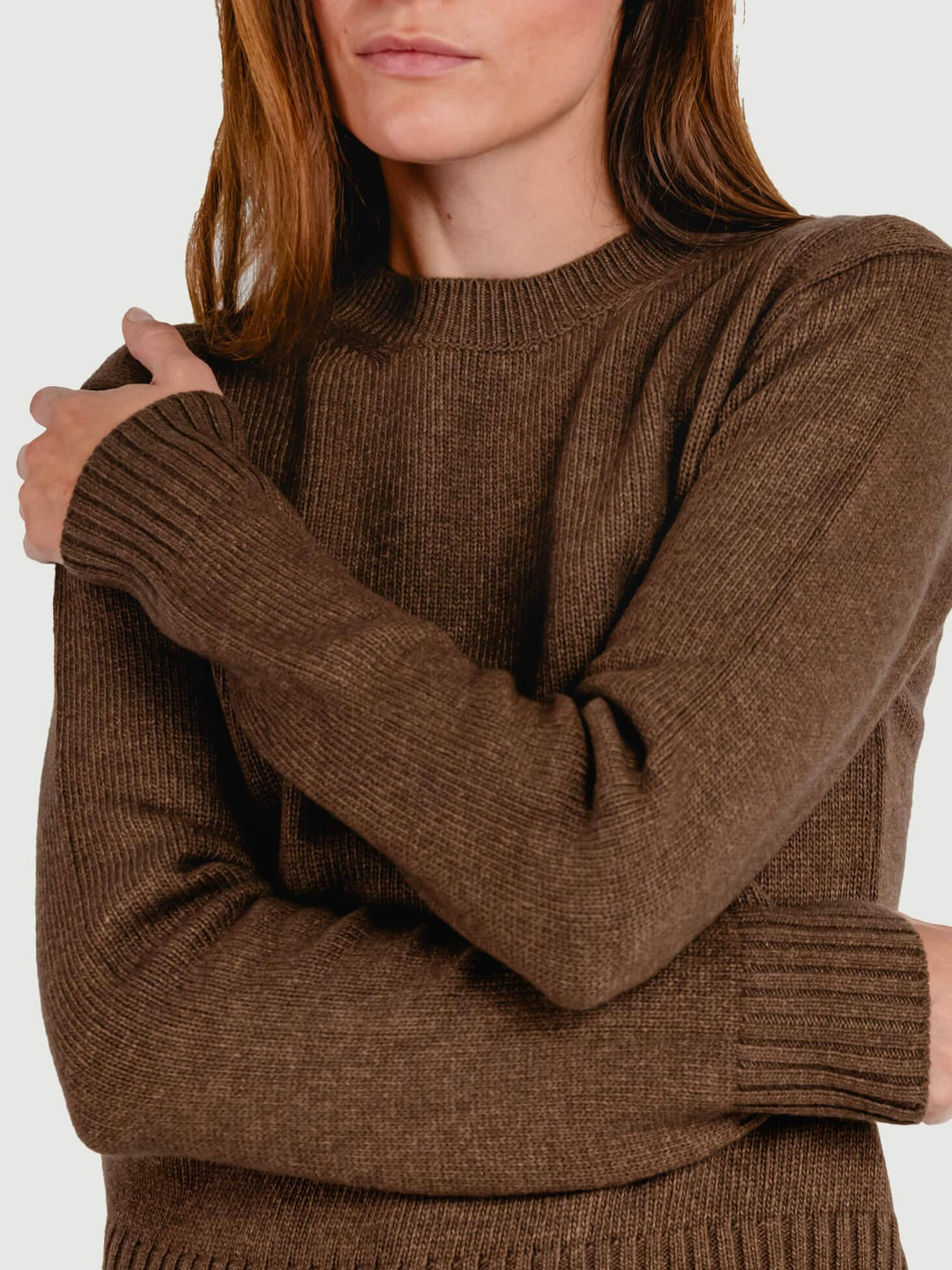 MAGLIA IN MISTO CASHMERE CASTORO