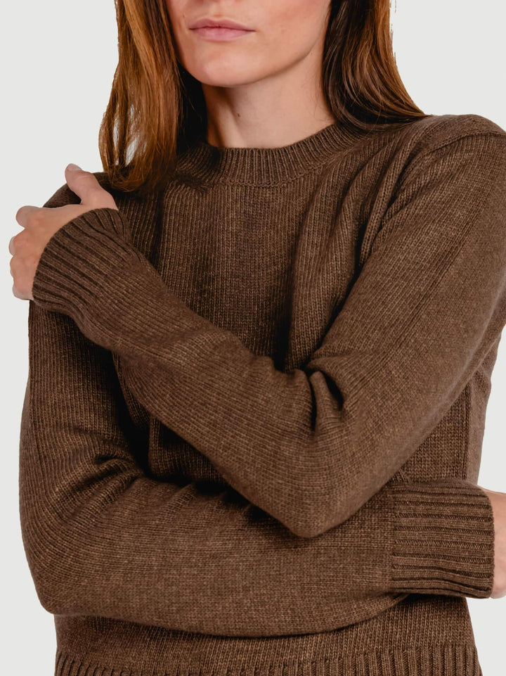 MAGLIA IN MISTO CASHMERE CASTORO