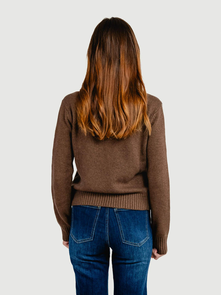 MAGLIA IN MISTO CASHMERE CASTORO