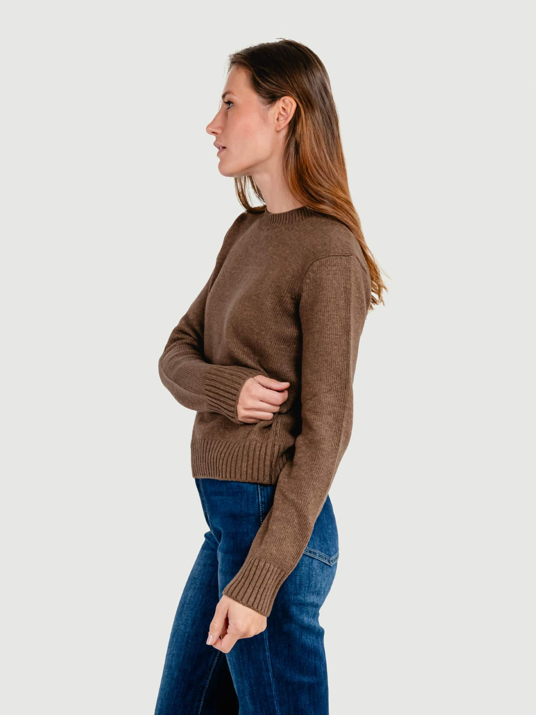 MAGLIA IN MISTO CASHMERE CASTORO