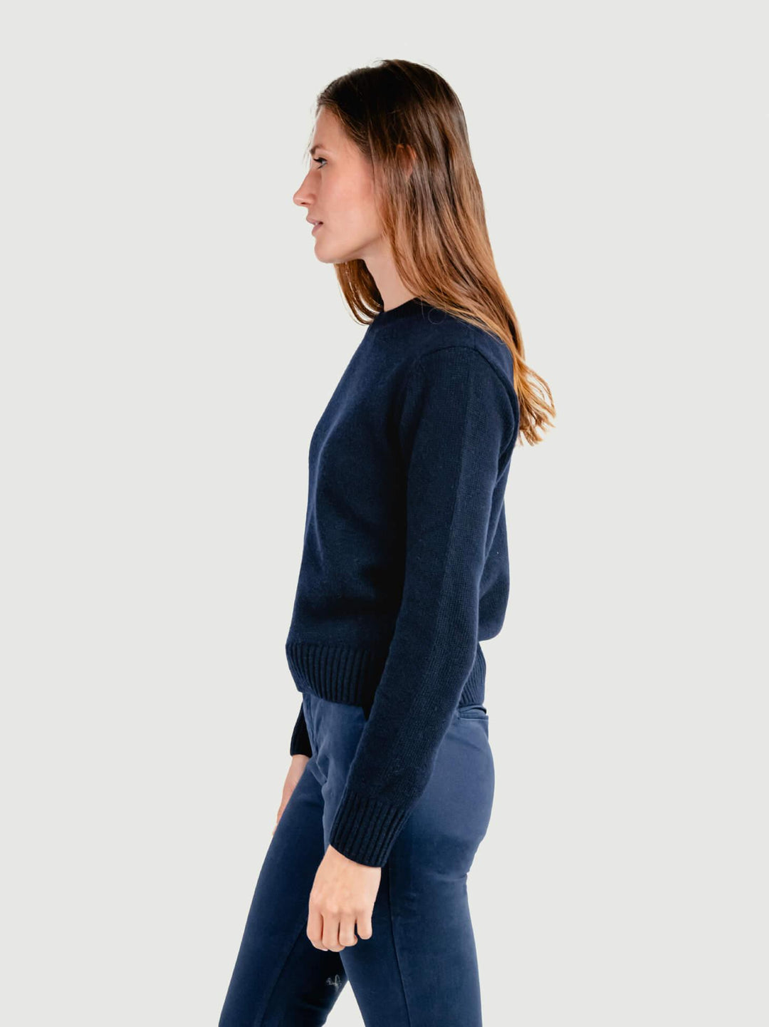 MAGLIA IN MISTO CASHMERE NAVY