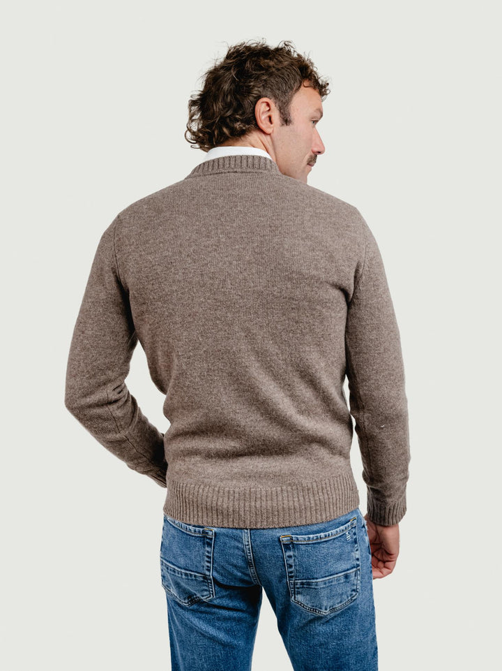 MAGLIONE GIROCOLLO IN LANA TORTORA