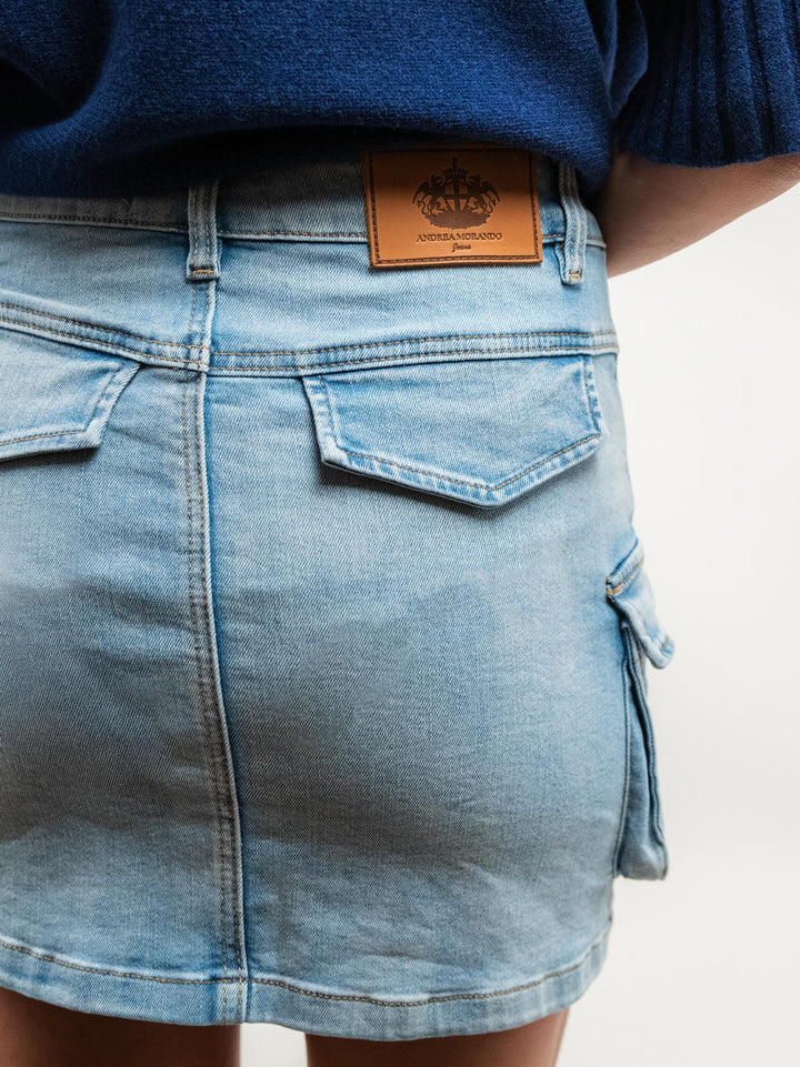 MINIGONNA CARGO IN DENIM
