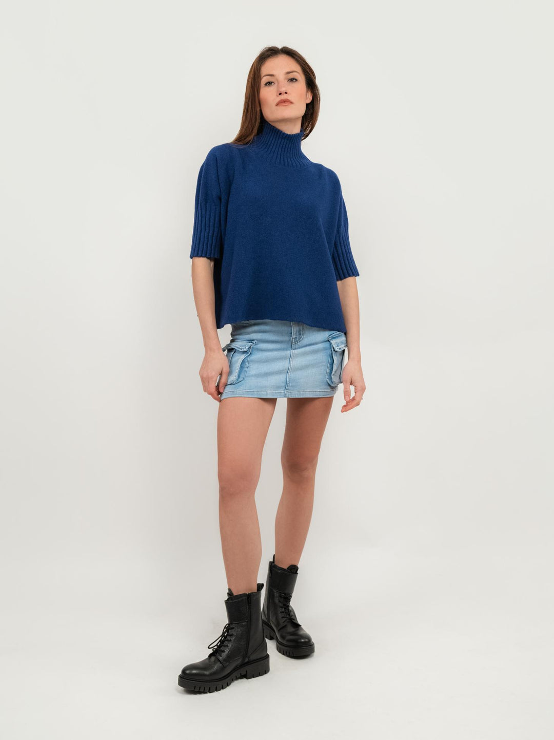 MINIGONNA CARGO IN DENIM