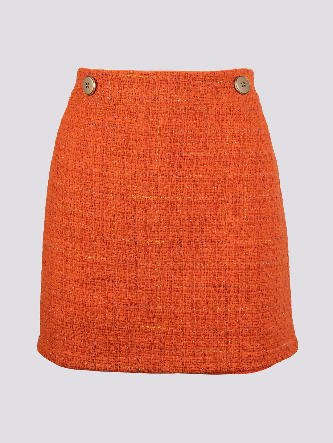 MINIGONNA IN BOUCLE CON BOTTON