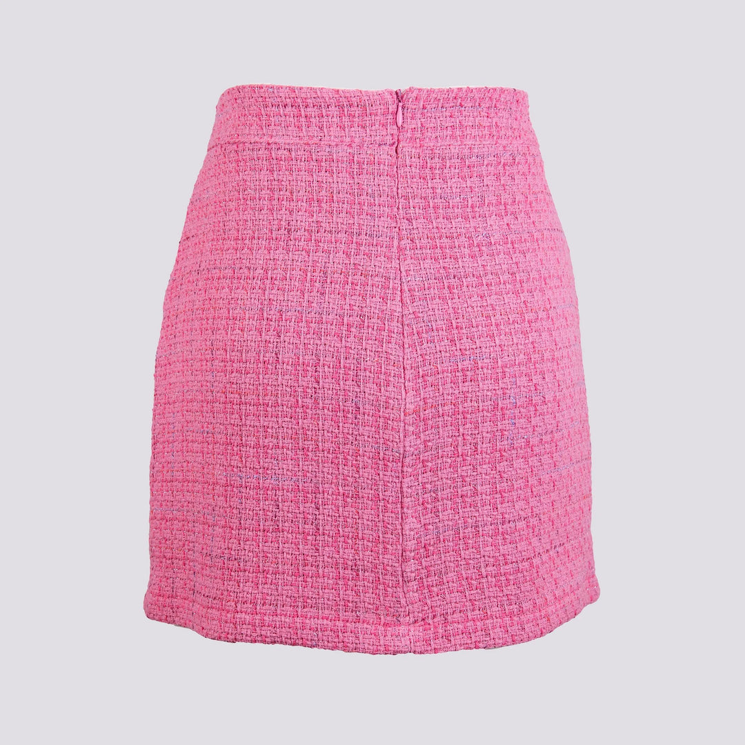 MINIGONNA IN BOUCLE CON BOTTON