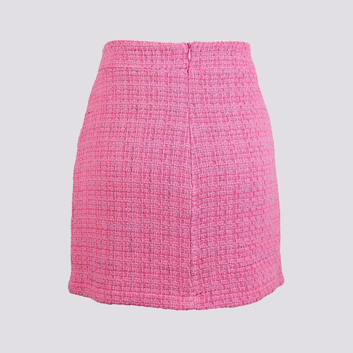 MINIGONNA IN BOUCLE CON BOTTON
