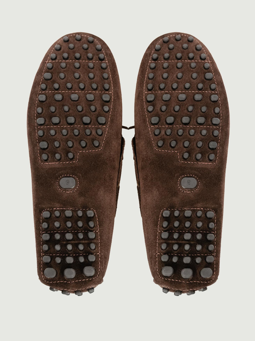 MOCASSINO CON GOMMINI IN CAMOSCIO TESTA MORO