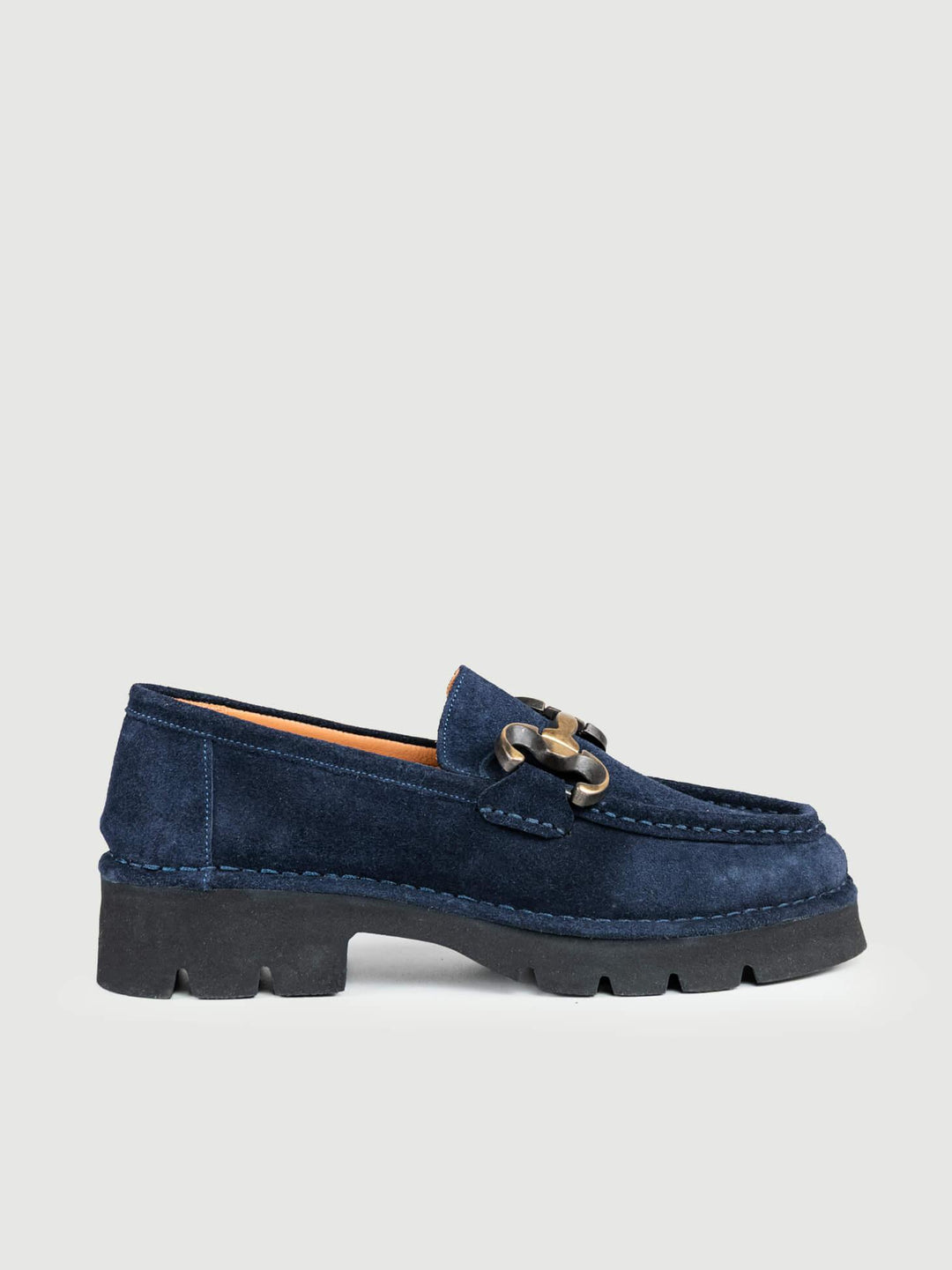 MOCASSINO CON MORSETTO IN CAMOSCIO