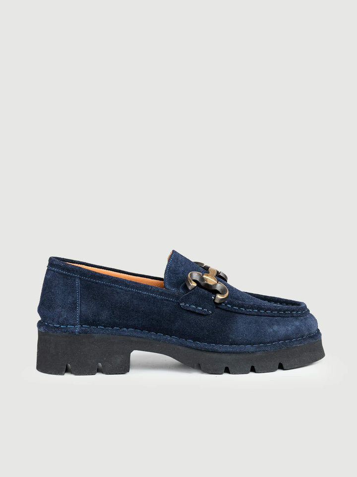 MOCASSINO CON MORSETTO IN CAMOSCIO
