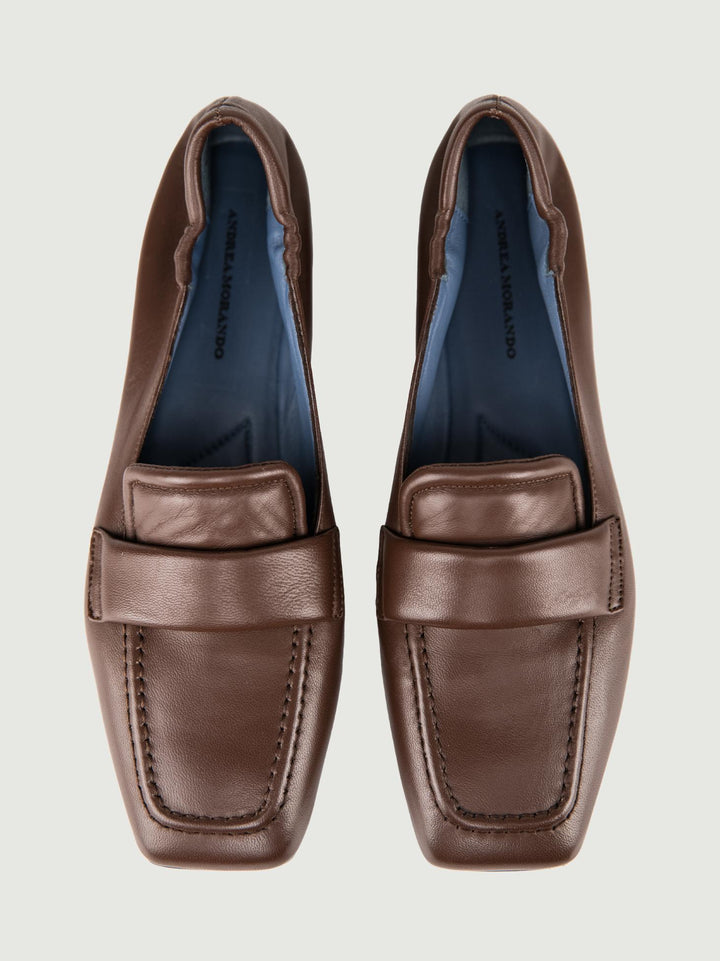 MOCASSINO IN NAPPA CIOCCOLATO