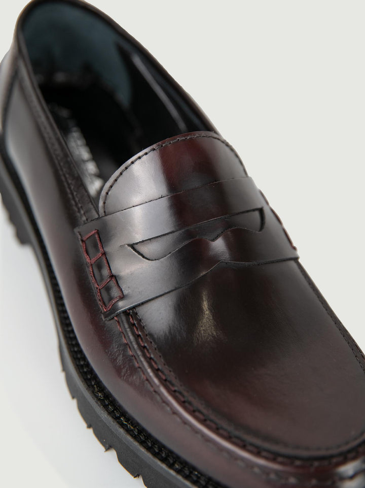 MOCASSINO PENNY IN PELLE BORDEAUX