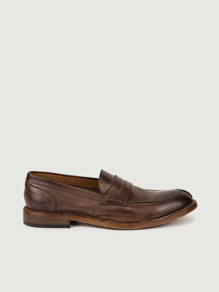 MOCASSINO PENNY IN PELLE MARRONE
