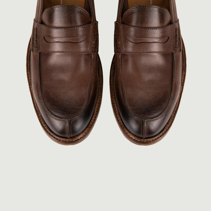 MOCASSINO PENNY IN PELLE MARRONE