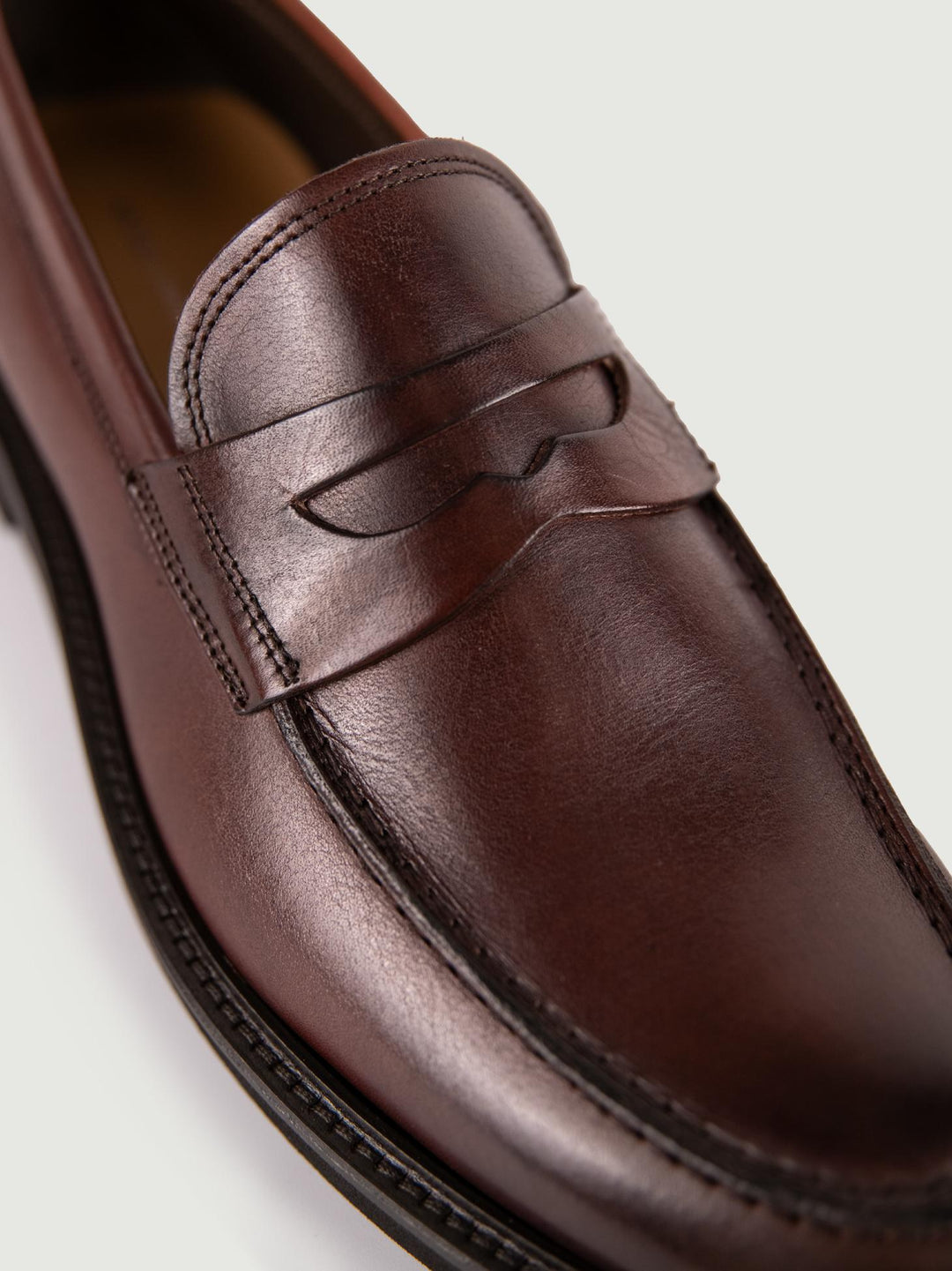 MOCASSINO PENNY IN PELLE MARRONE
