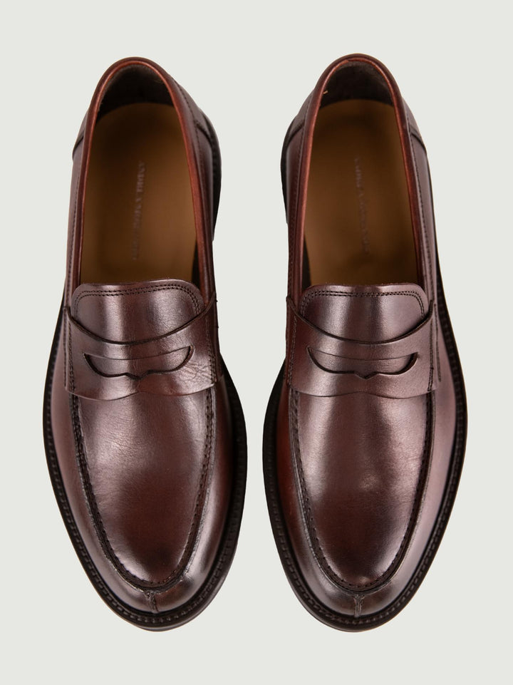 MOCASSINO PENNY IN PELLE MARRONE