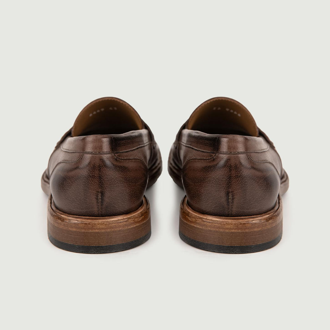 MOCASSINO PENNY IN PELLE MARRONE