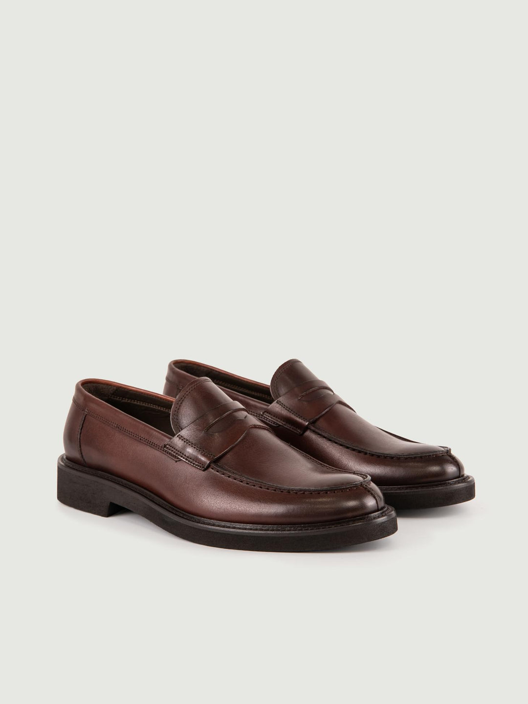 MOCASSINO PENNY IN PELLE MARRONE