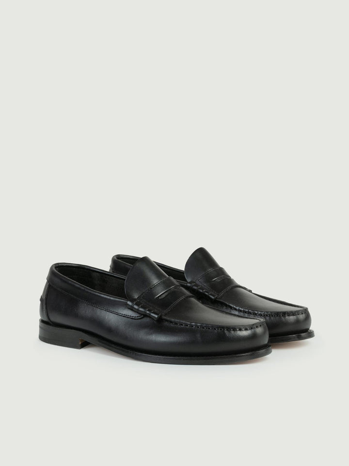 MOCASSINO PENNY IN PELLE NERA