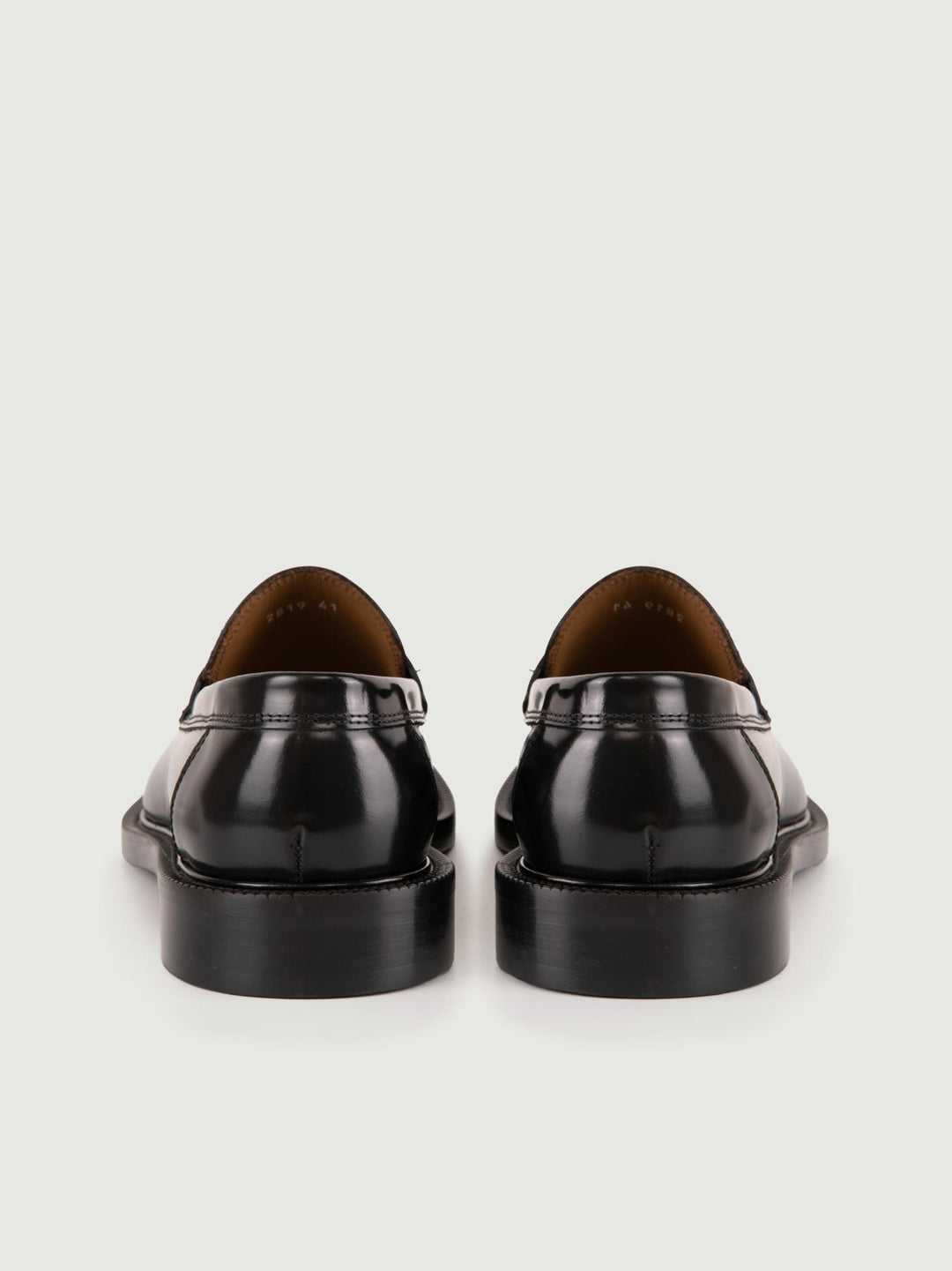 MOCASSINO PENNY IN PELLE SPAZZOLATA NERA