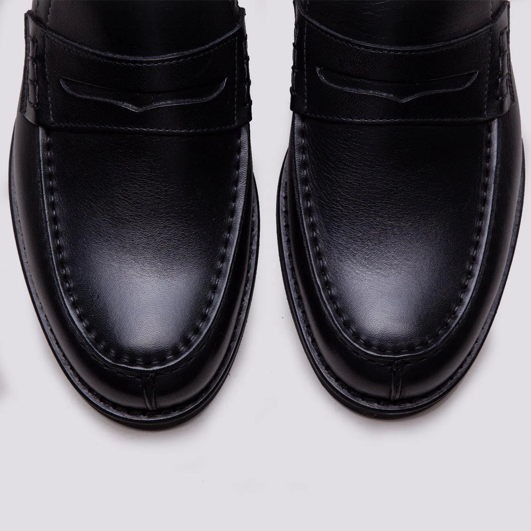 MOCASSINO PENNY LOAFER IN PELLE SPAZZOLATA
