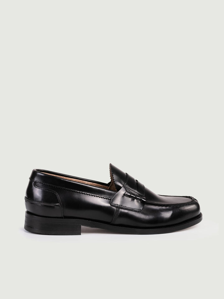 MOCASSINO PENNY in pelle spazzolata nera