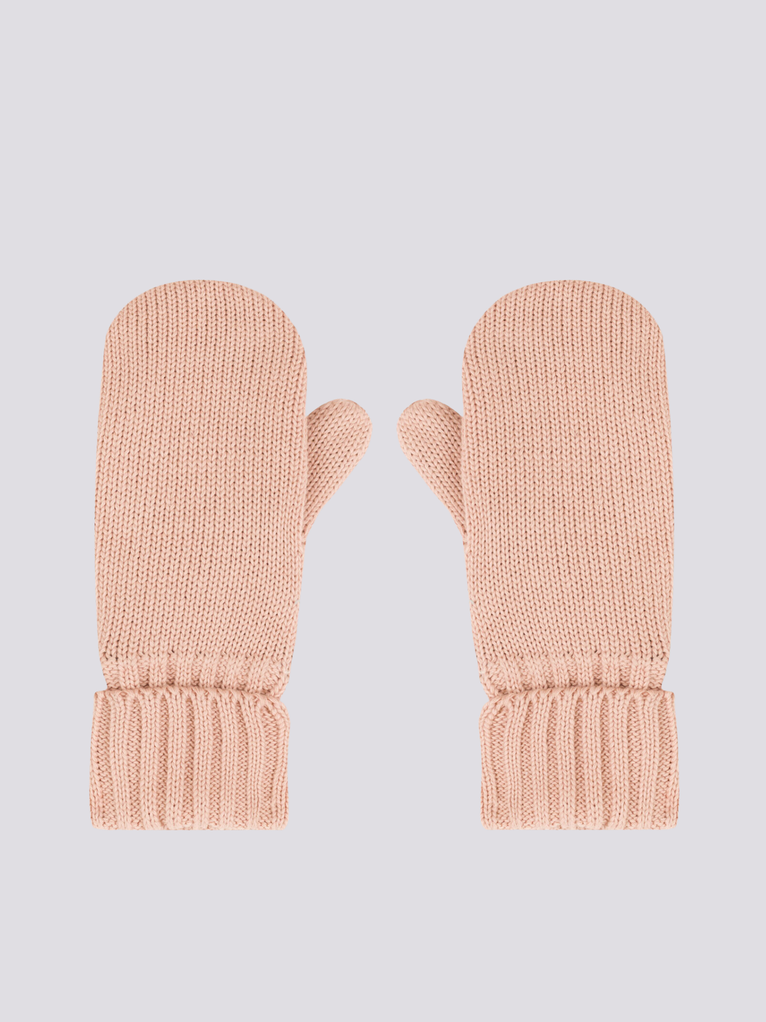 MUFFOLE IN MAGLIA CON FODERA IN PILE ROSA